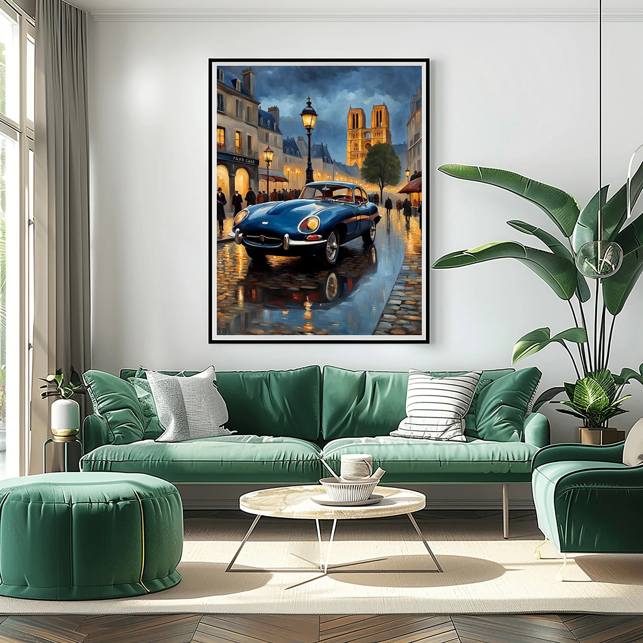 1961 E-Type Racing Beauty - Paris Edition | Poster Canvas