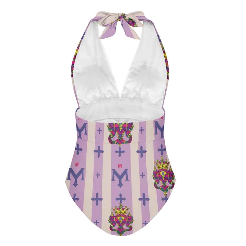 MUNSIEUR All-Over Print Women's High Cut One-piece Swimsuit