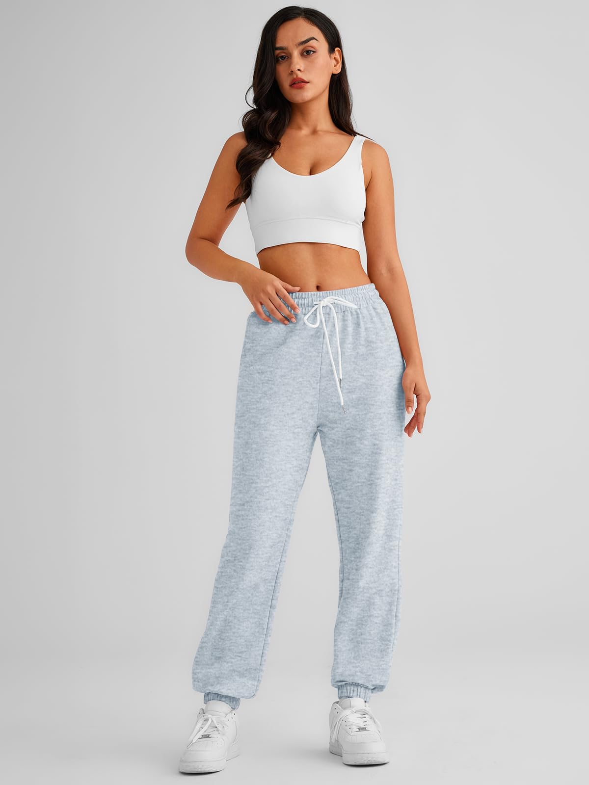 AUTOMET Women's Cinch Bottom Sweatpants Athletic Joggers Lounge Pants
