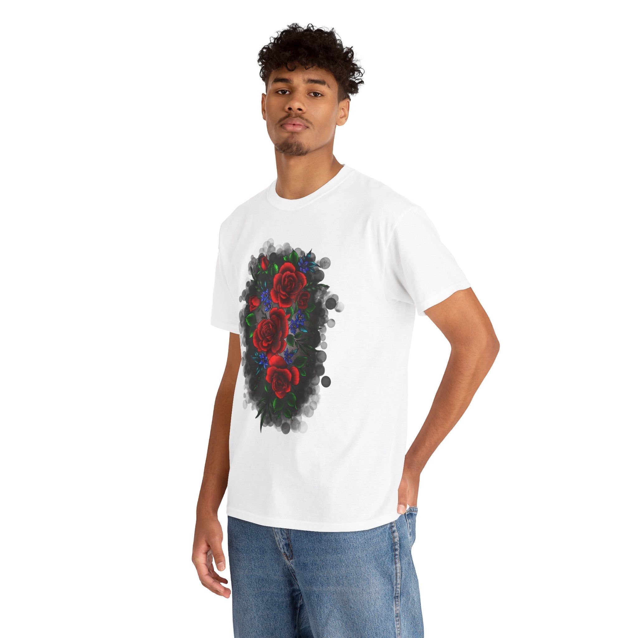 Floral Smoke Tattoo T-Shirt – Lara Davenport x Trash Cult Supply Co. Collab (Gildan 5000)