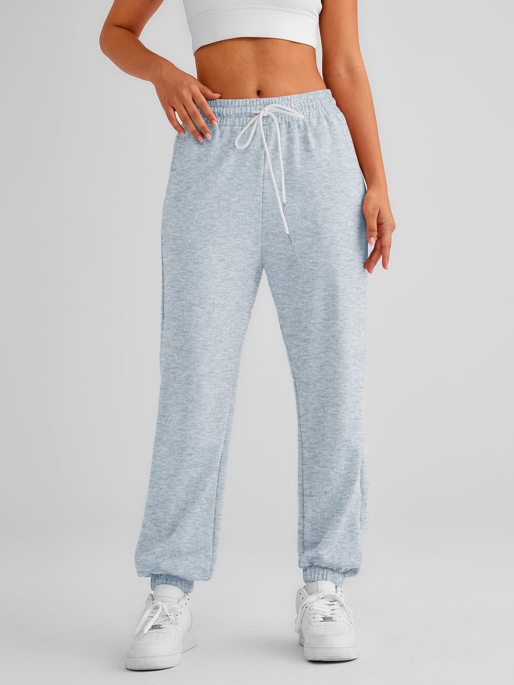 AUTOMET Women's Cinch Bottom Sweatpants Athletic Joggers Lounge Pants