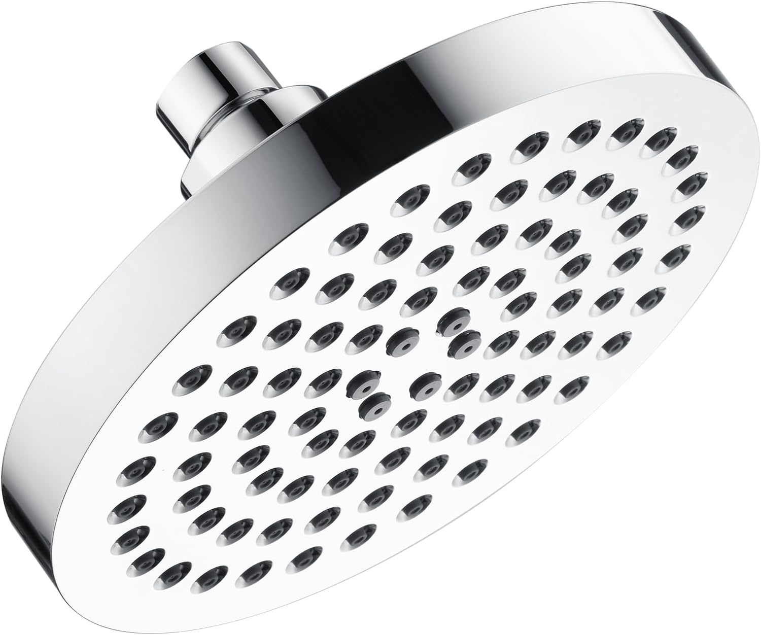 6 Inch Rainfall Shower Head with 2 Spray Settings, Adjustable Angle