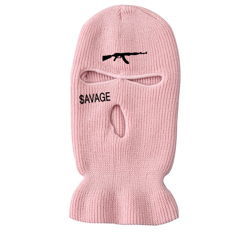 Three-hole Hat Knitted Hat Mask