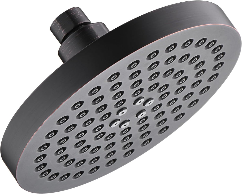 6 Inch Rainfall Shower Head with 2 Spray Settings, Adjustable Angle