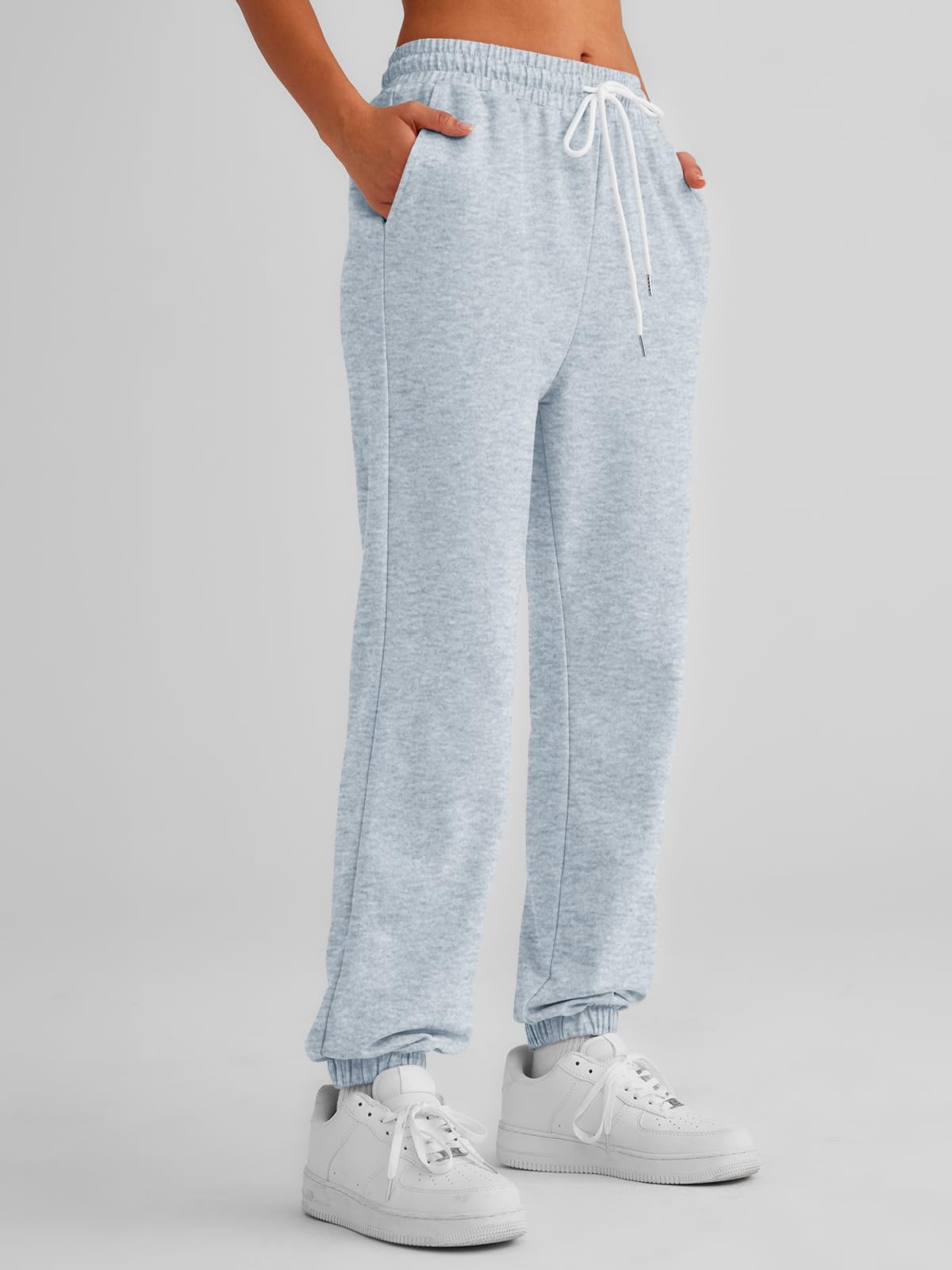 AUTOMET Women's Cinch Bottom Sweatpants Athletic Joggers  Medium