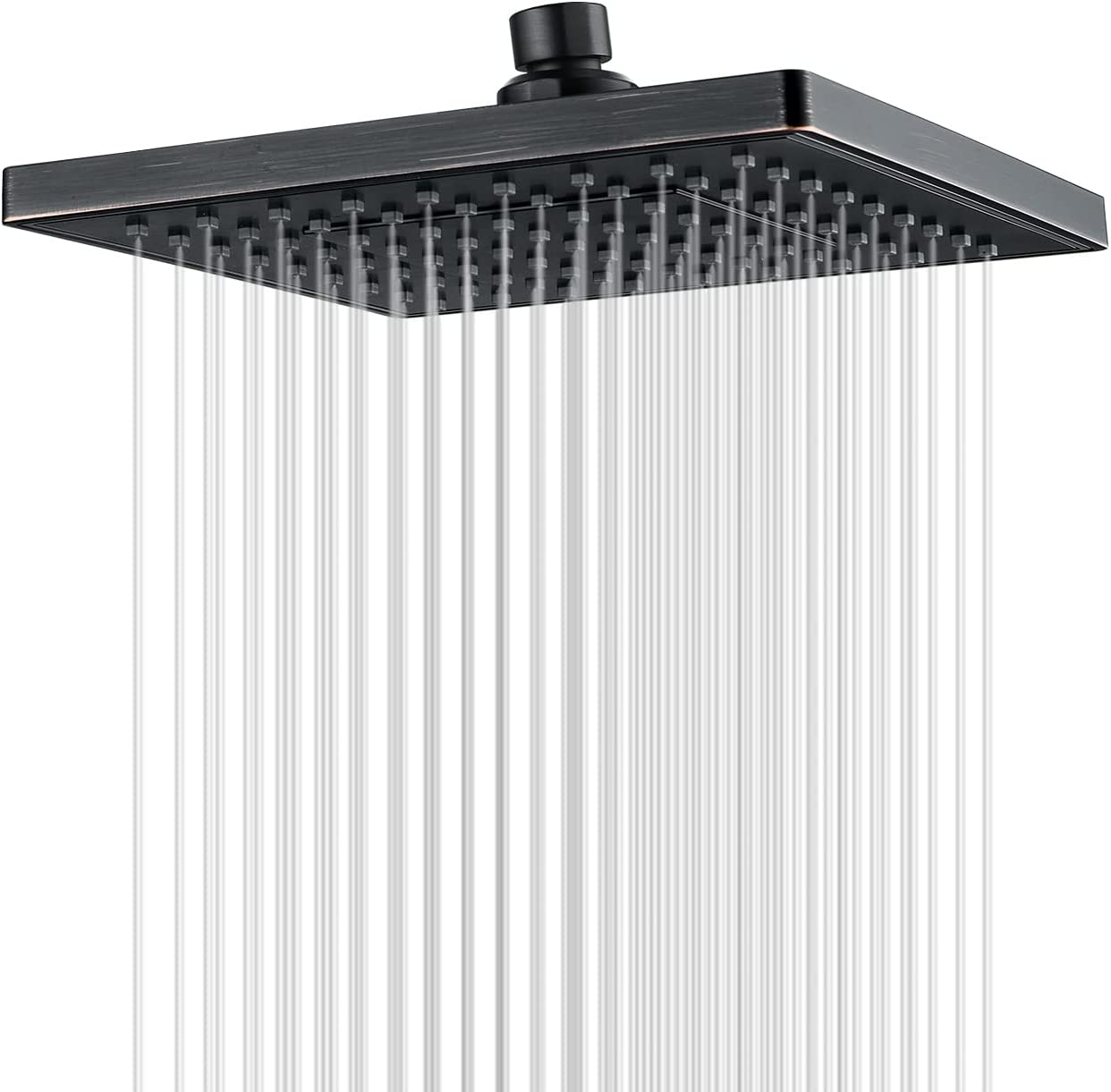 8 Inch Square Rainfall Shower Head with Angle Adjustable