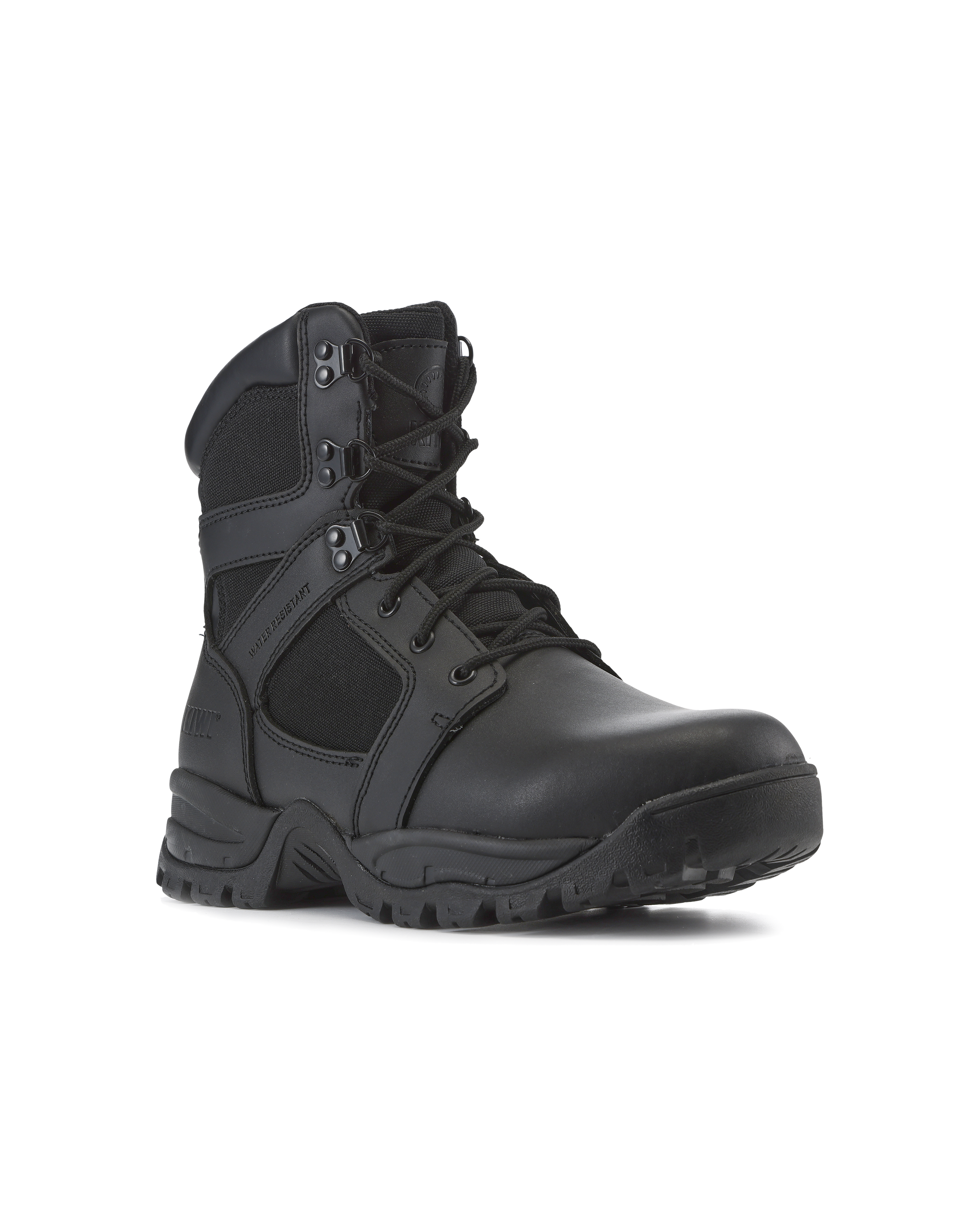 Kiwi Rugged Black Action Leather 7" Steel Toe Zipped Water Resistant Tactical Boots [R60500]