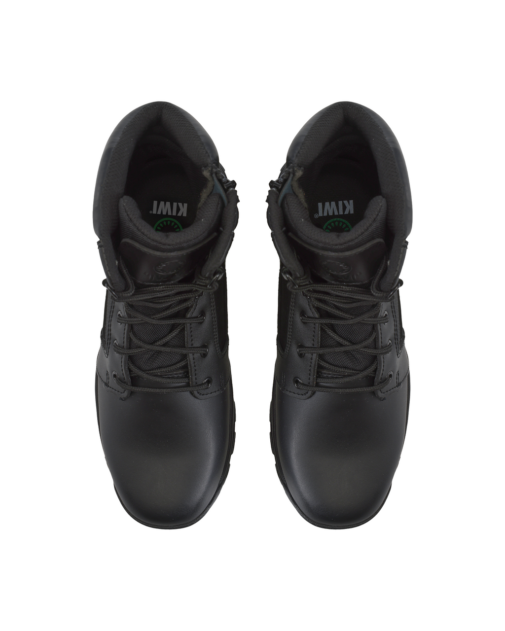 Kiwi Rugged Black Action Leather 7" Steel Toe Zipped Water Resistant Tactical Boots [R60500]