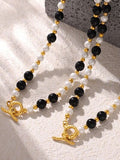 Stainless Agate Shell Bead Necklace