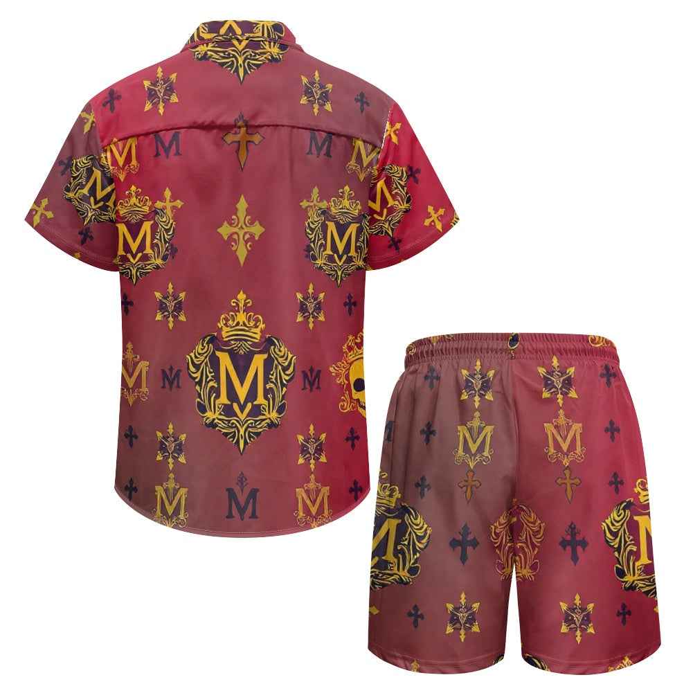 Men's Coordinated Set - Two Piece Shorts & Shirt for Beach