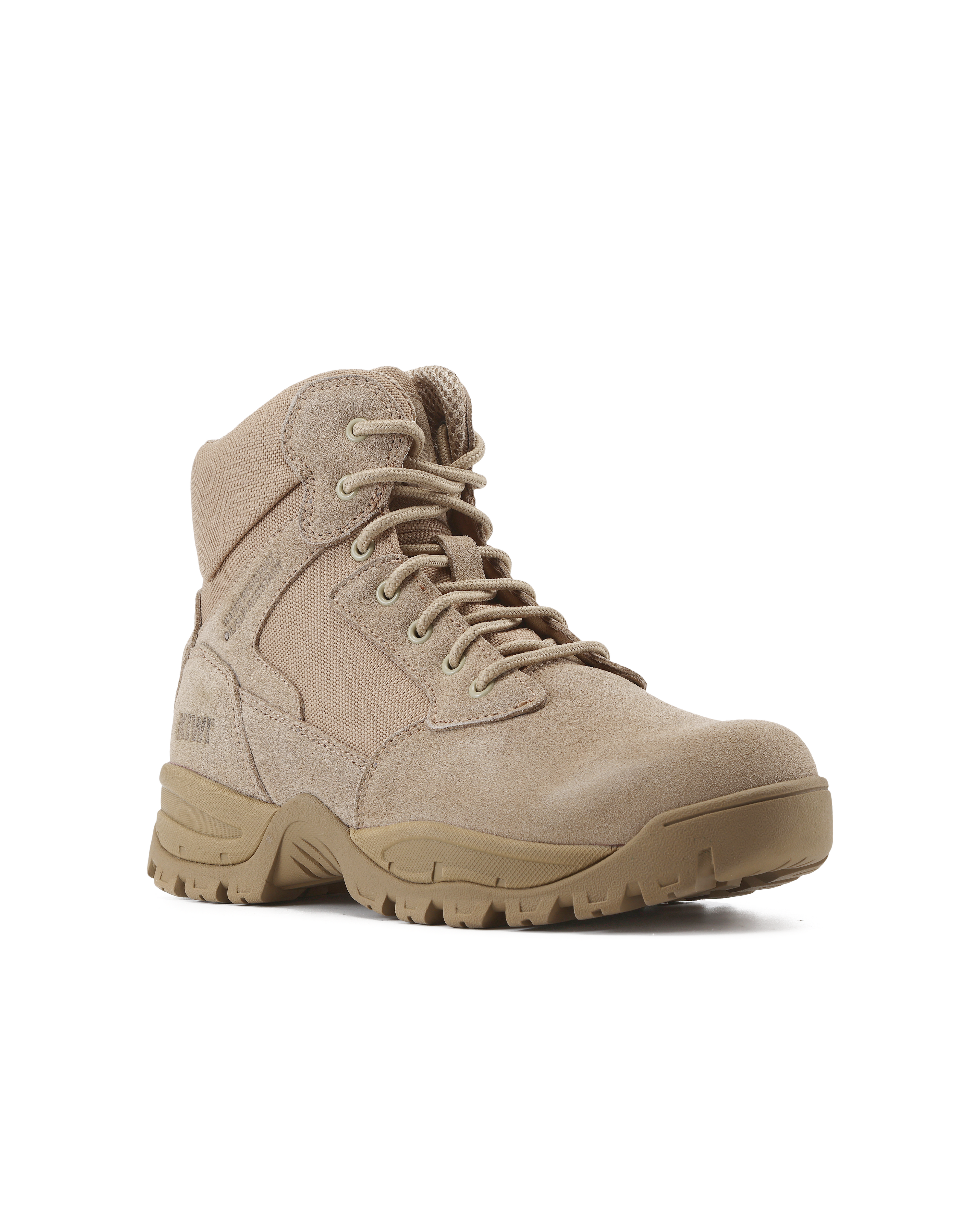 Kiwi Rugged Sand Suede Mid-Cut 6" Composite Toe Zipped Water Resistant Tactical Boots [R68000]