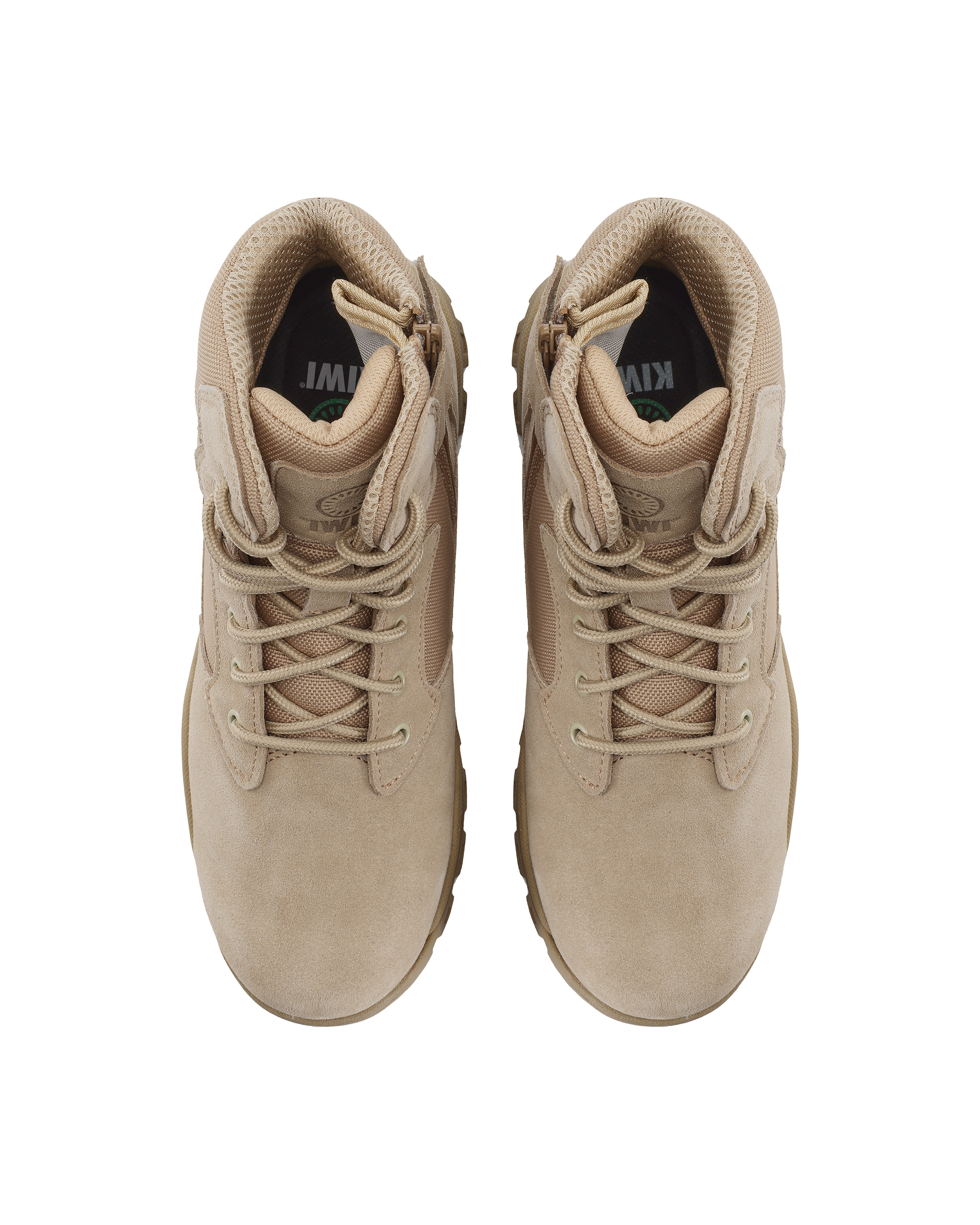 Kiwi Rugged Sand Suede Mid-Cut 6" Steel Toe Zipped Water Resistant Tactical Boots [R60000]