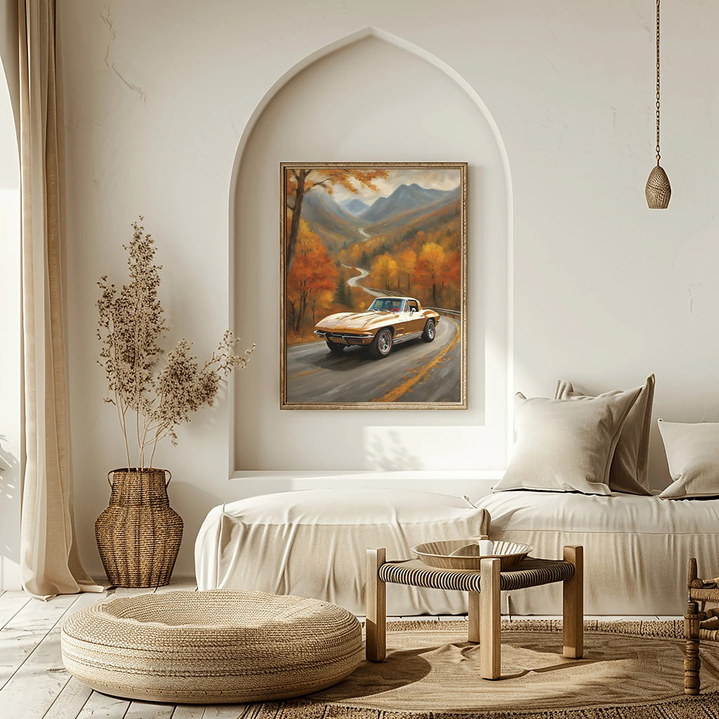 1963 Split-Window Stingray - Forest Edition | Poster Canvas