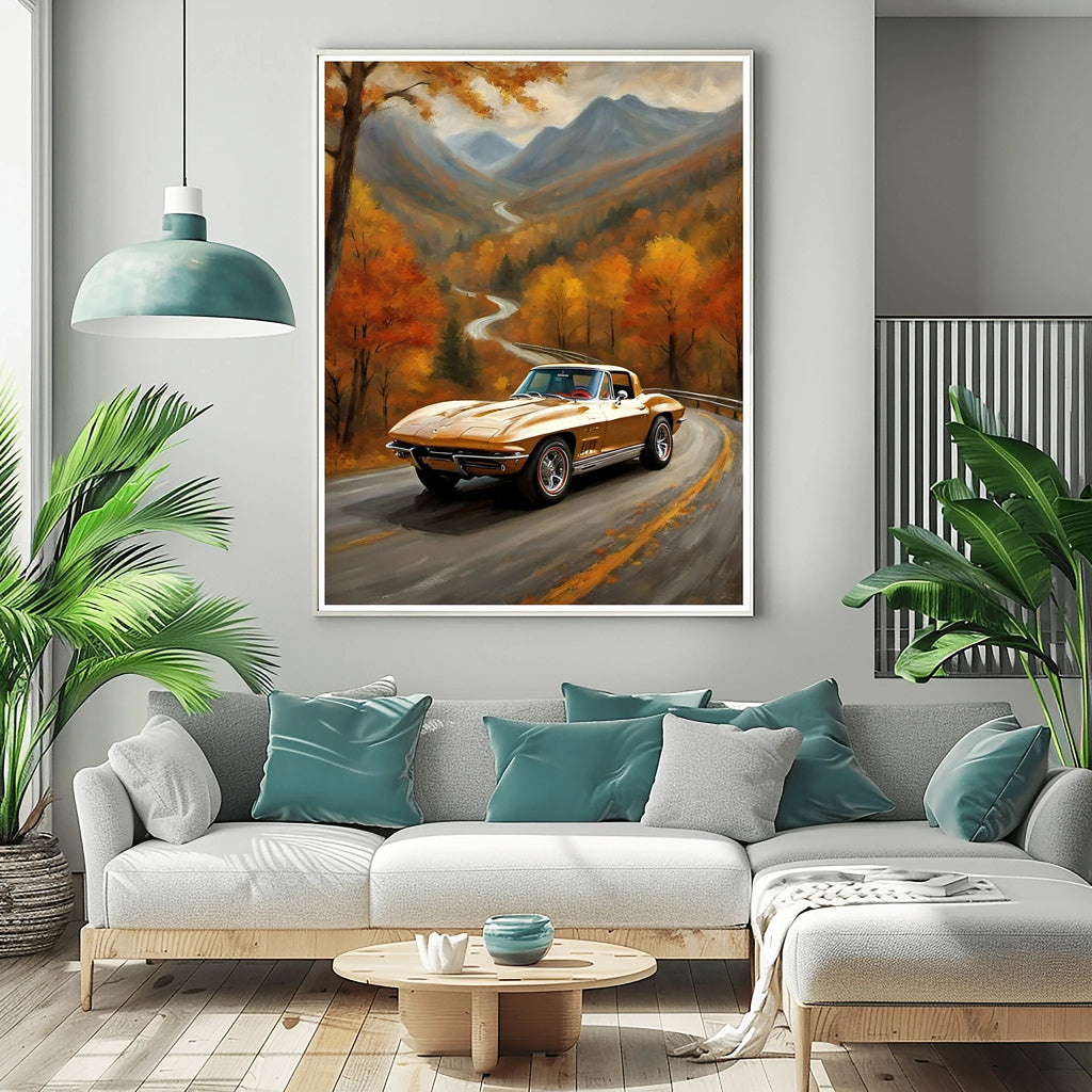 1963 Split-Window Stingray - Forest Edition | Poster Canvas