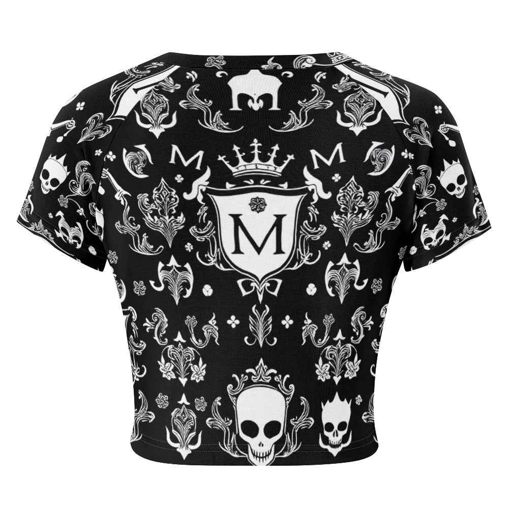 MUNSIEUR Tight cropped navel-baring T-shirt