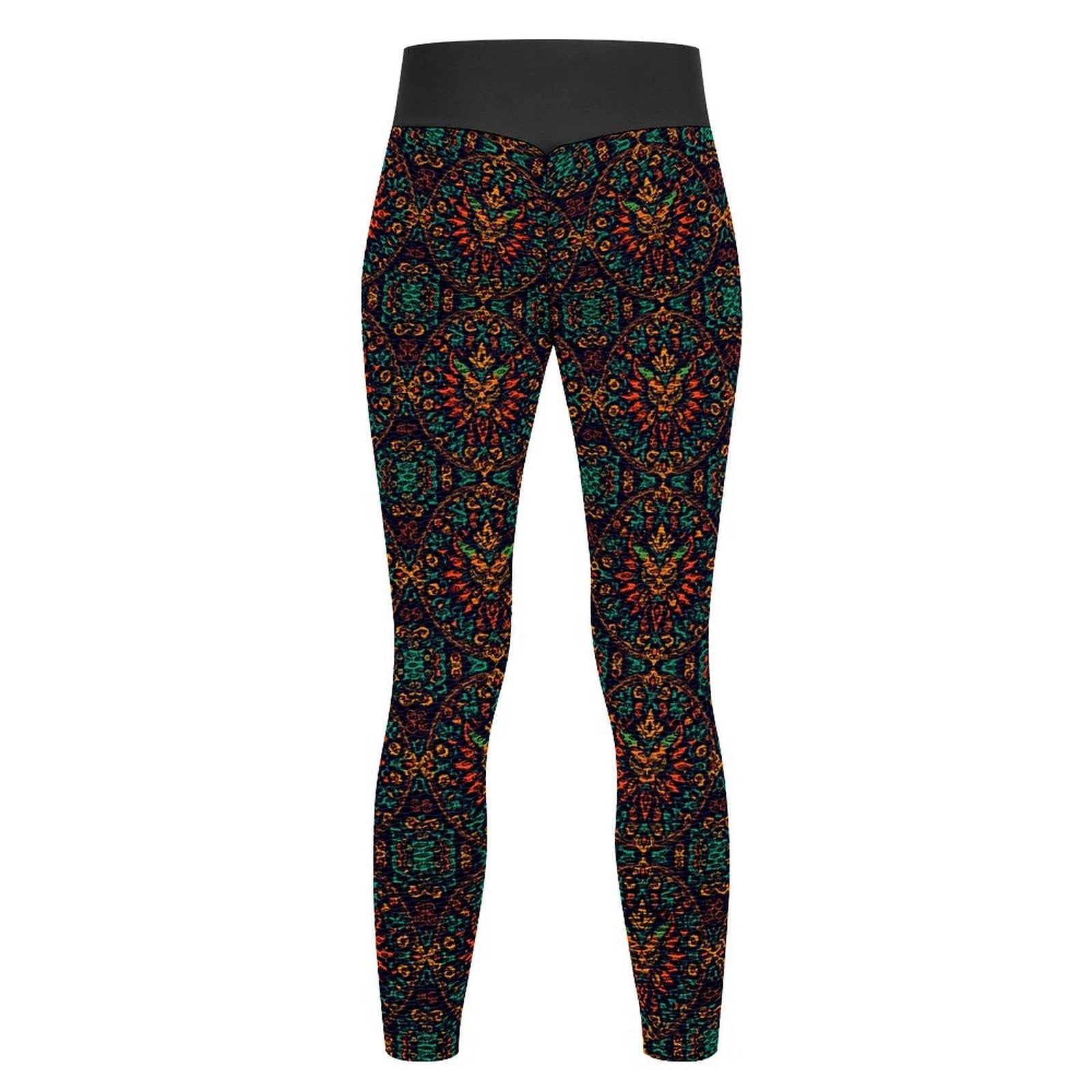 Munsieur Custom Printed Honeycomb Textured Yoga Leggings for Women