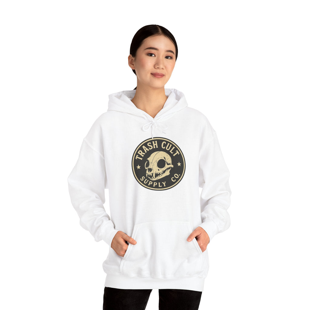 Trash Cult Hooded Sweatshirt, Unisex Hoodie with Skull Design, Perfect for Casual Wear, Gifts for Friends, Cozy Fashion