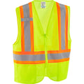 Hi Vis Vest Orange/lime 2" Silver Reflective Stripe
