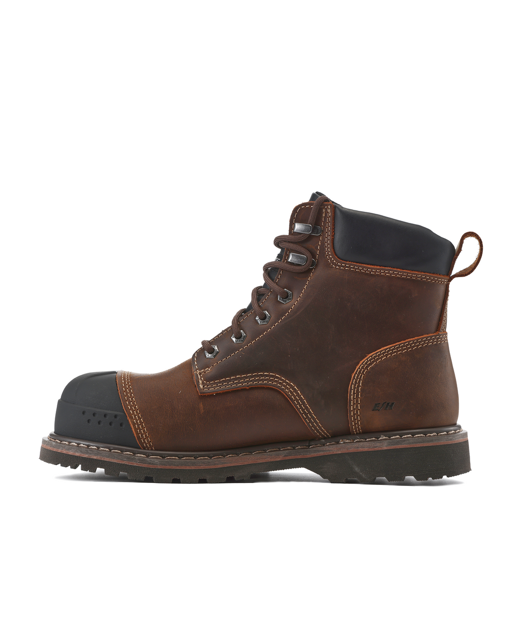 Kiwi Premium Brown Crazy Horse 6" Steel Toe Waterproof Cap-Toe Work Boots [R64100]