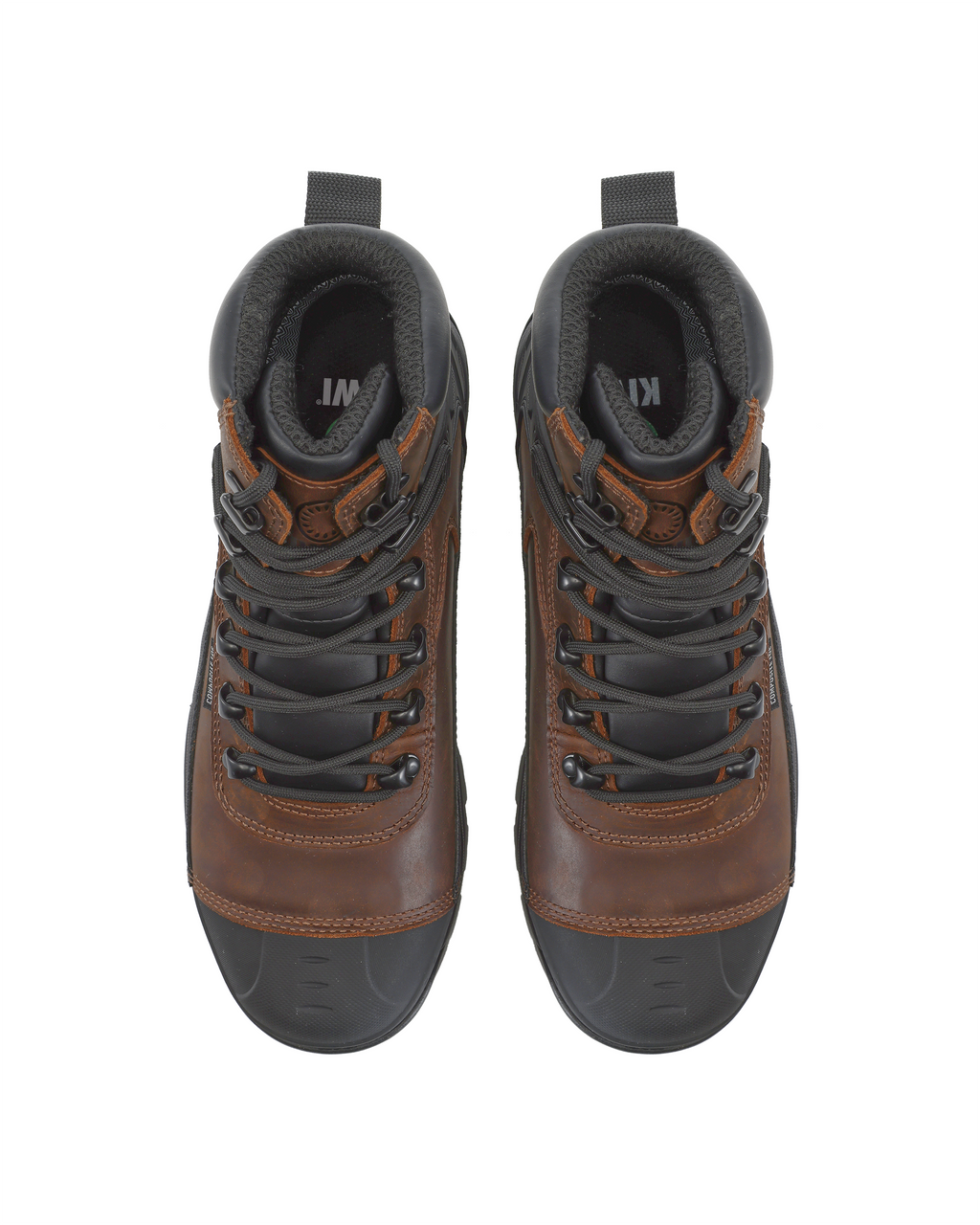 Kiwi ProGuard Brown Crazy Horse Leather Mid-Cut 6" Composite Toe Zipped Waterproof Tactical Boots [R69200]