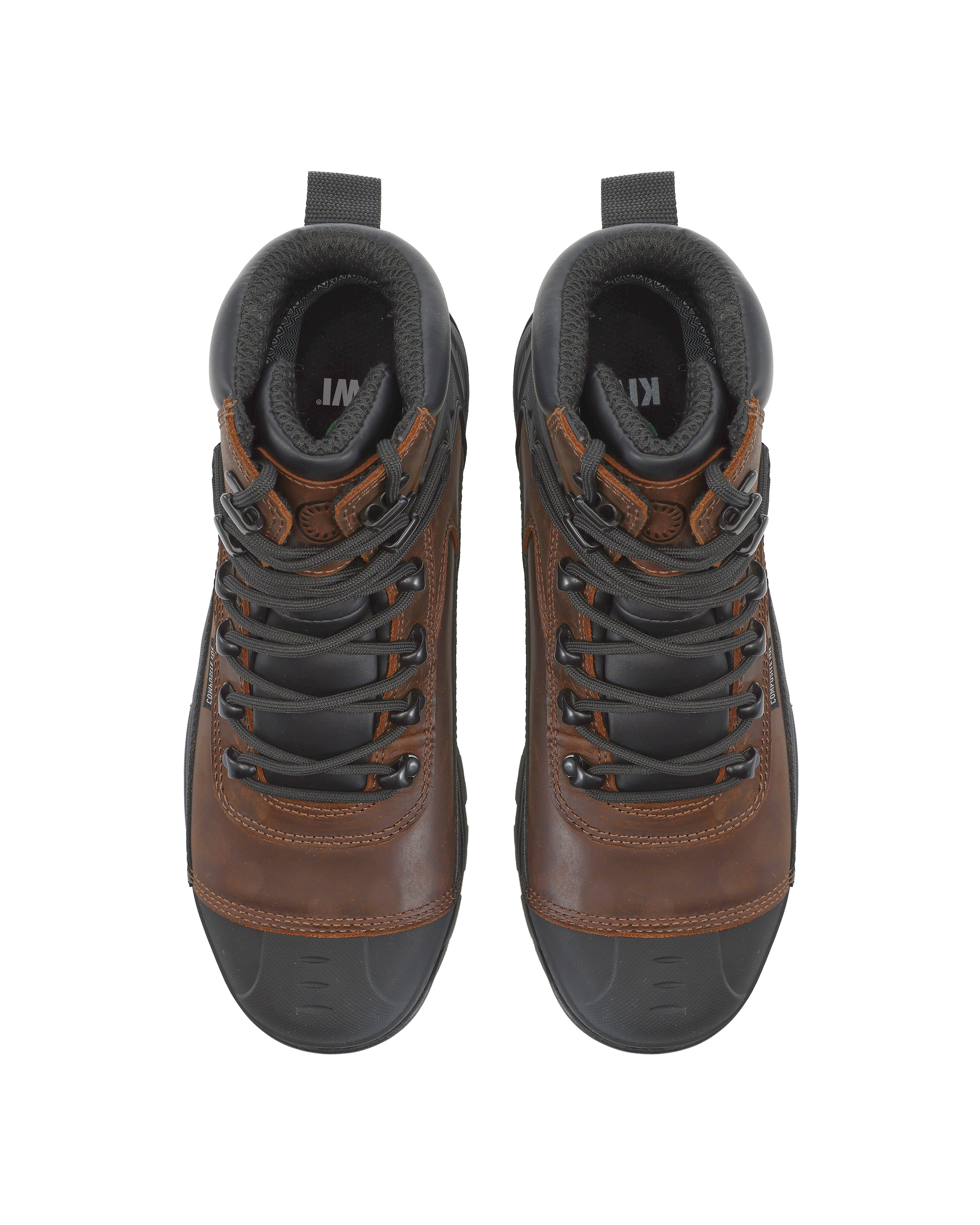 Kiwi ProGuard Brown Crazy Horse Leather Mid-Cut 6" Composite Toe Zipped Waterproof Tactical Boots [R69200]