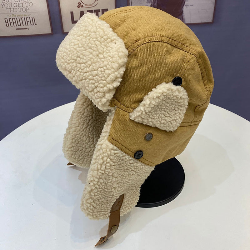 Outdoor Riding Warm Tank Skiing Cold  Anti-chill Protection Plush Cotton Thunderbolt Hat