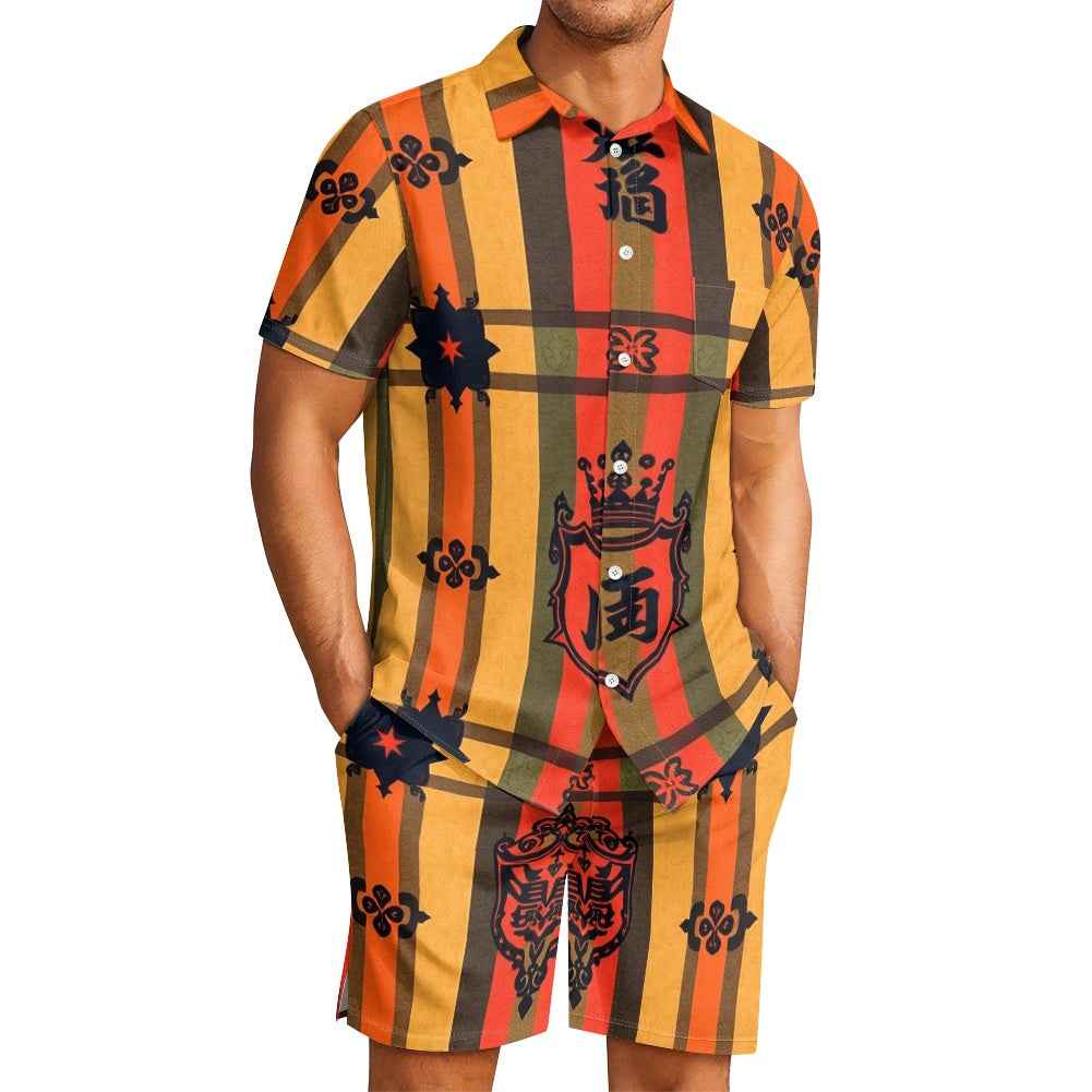Men's Two Piece Set - Casual Shorts Outfit for Beach & Summer
