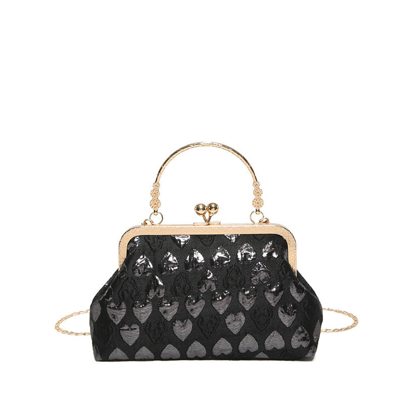 Women's Small Square Crossbody Bag - Love Hand-held Shoulder Bag