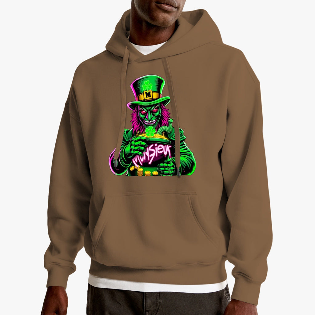 St. Patrick's Day Collection Munsieur Leprechaun Mafia Unisex Premium Pullover Hoodie Sweater