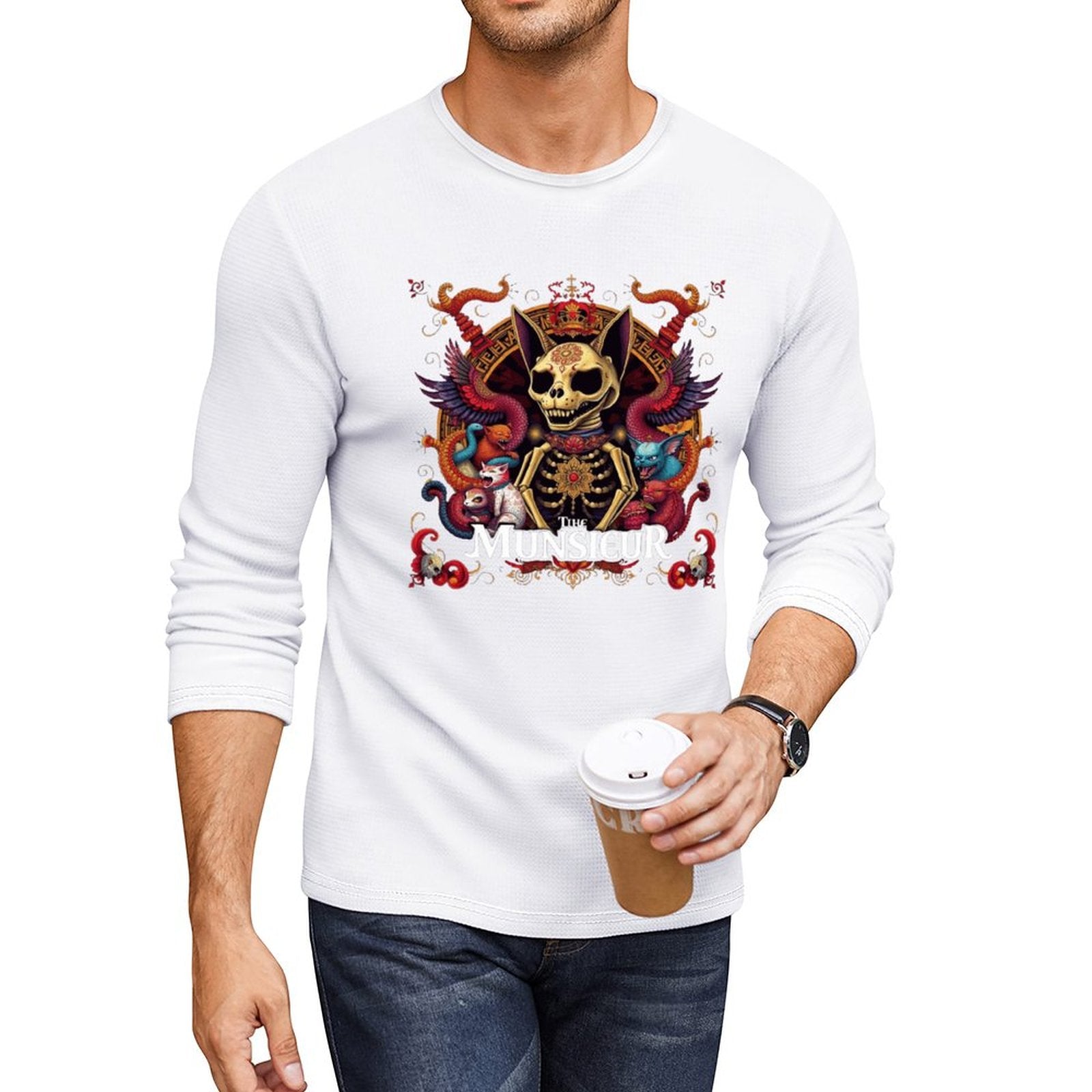 Munsieur Long Sleeve Tee for Men: Lightweight Feel with a Premium Look