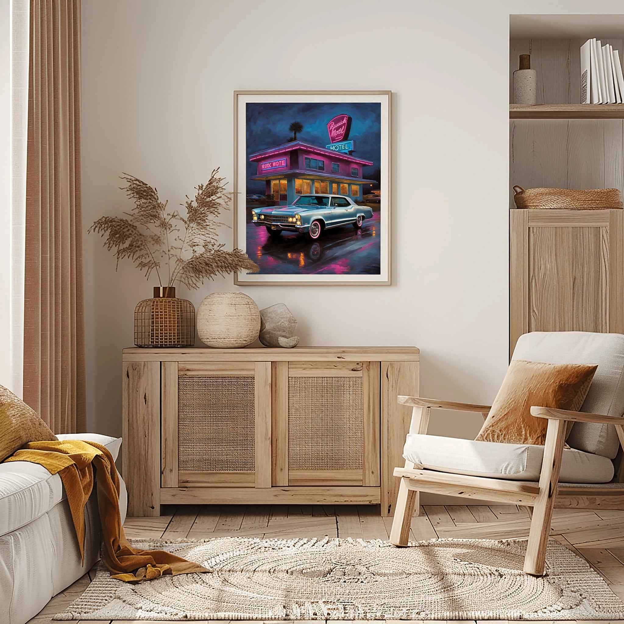 1965 Riviera Gran Sport - Neon Motel Edition | Poster Canvas
