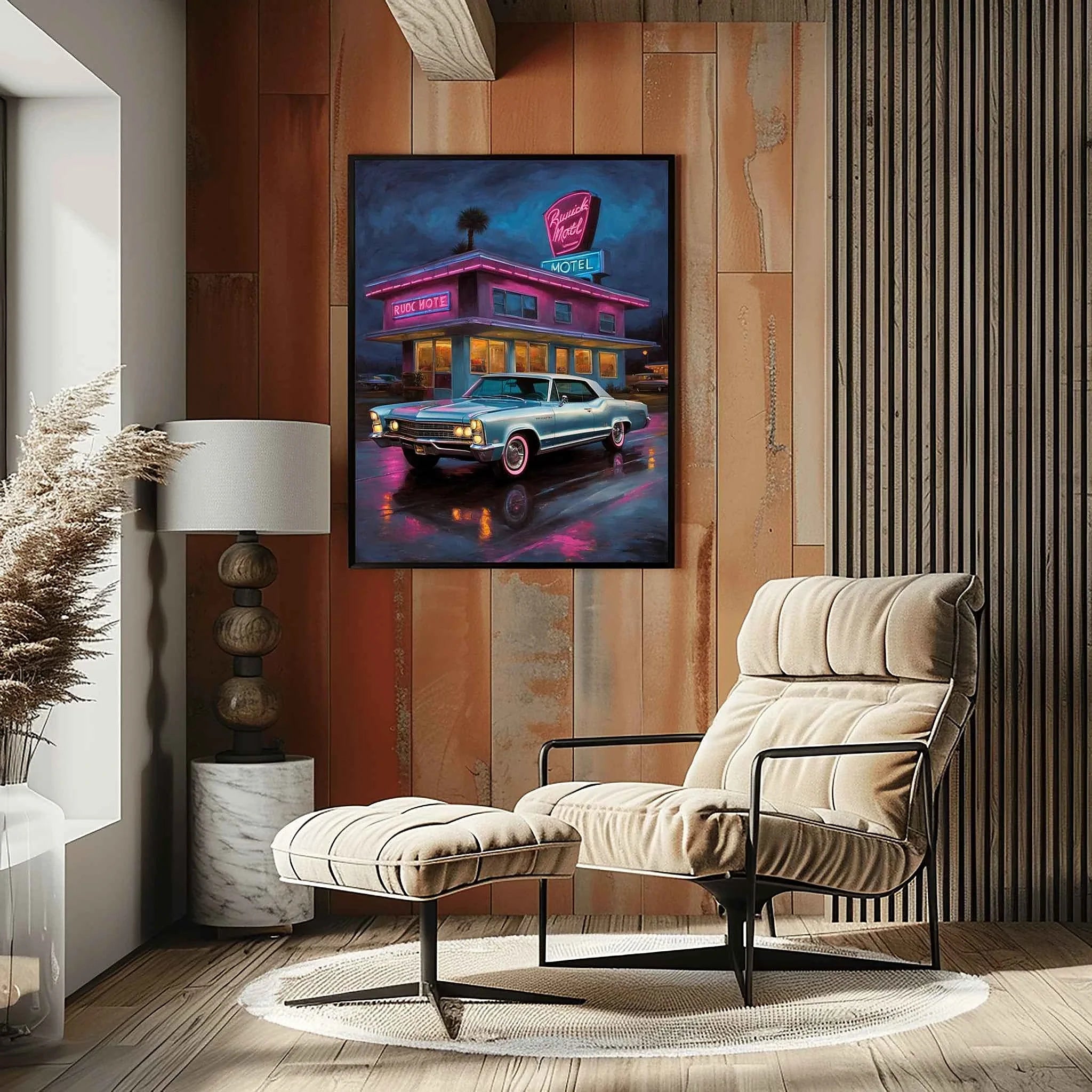 1965 Riviera Gran Sport - Neon Motel Edition | Poster Canvas