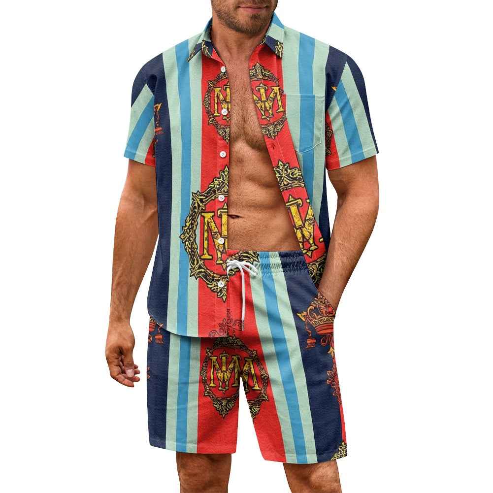 Men's Two Piece Shorts Set - Casual Summer Matching Outfit