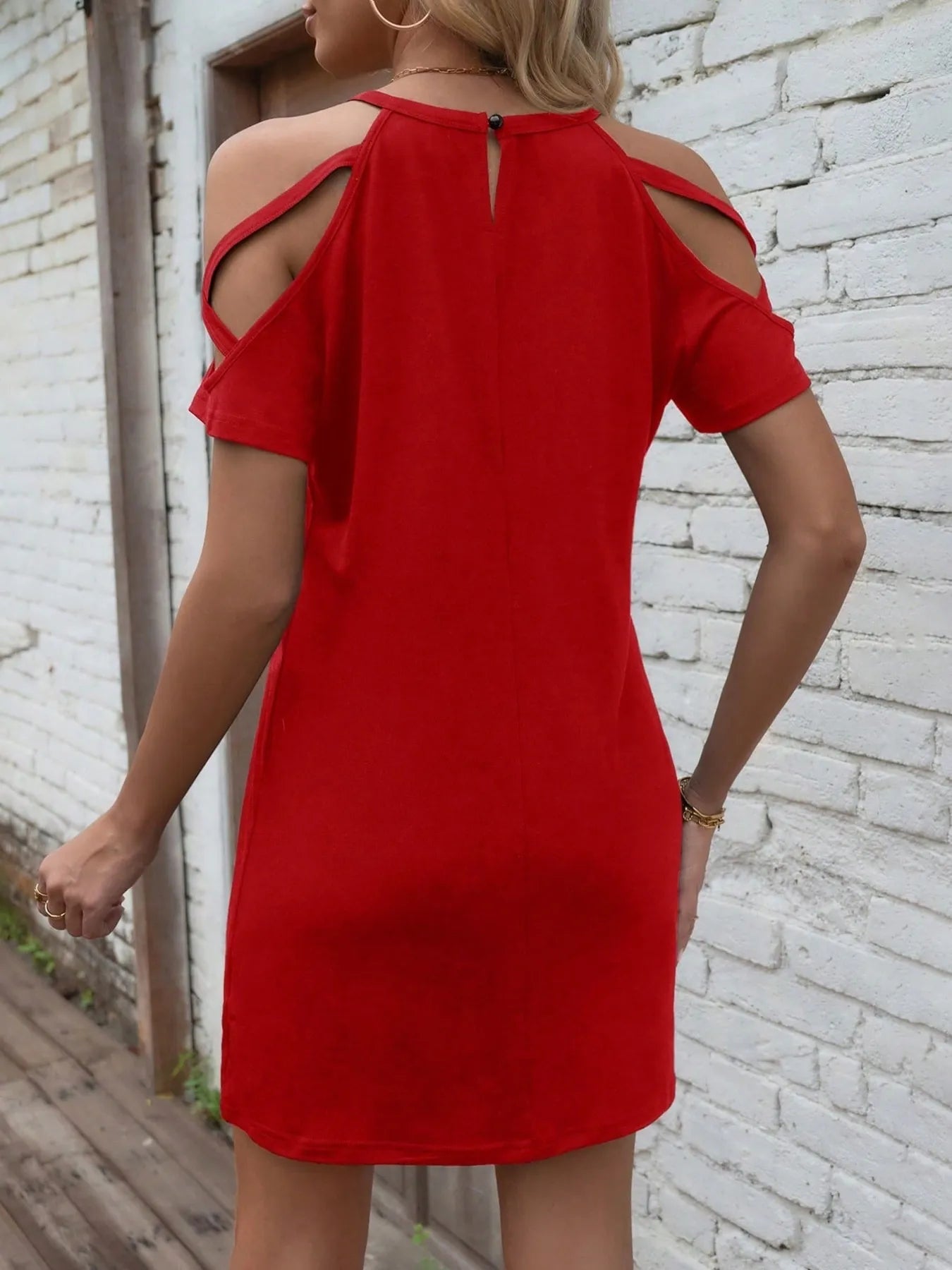 Cold Shoulder Mini Dress