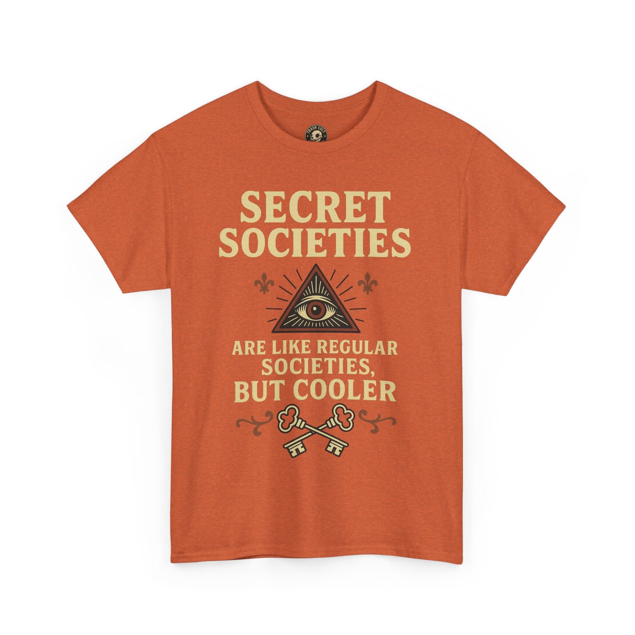Secret Societies Shirt – Illuminati Eye Graphic Tee – Gildan 5000 Soft Cotton – Trash Cult Vintage Design