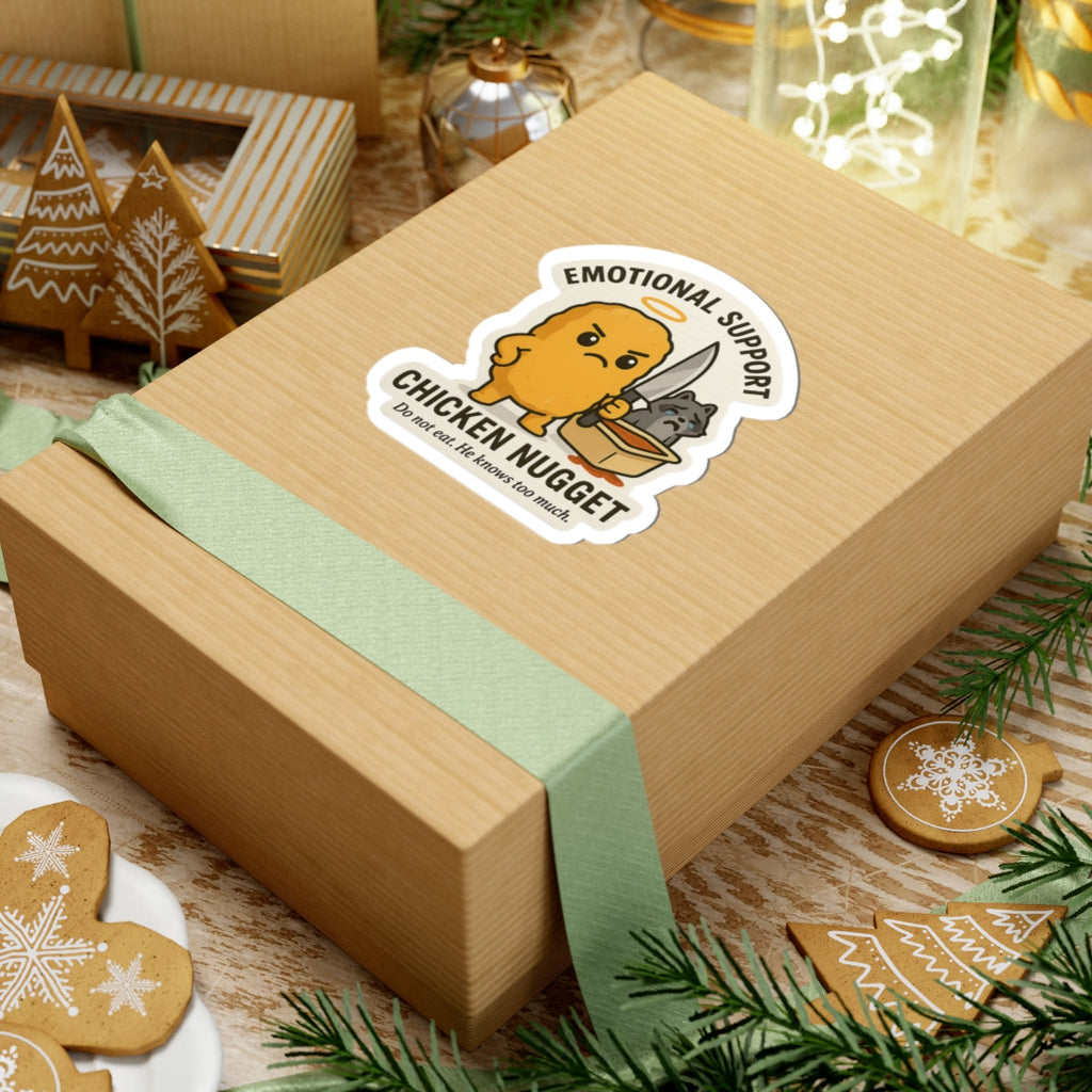 “Emotional Support Chicken Nugget” Sticker – Absurd Comfort Food Chaos