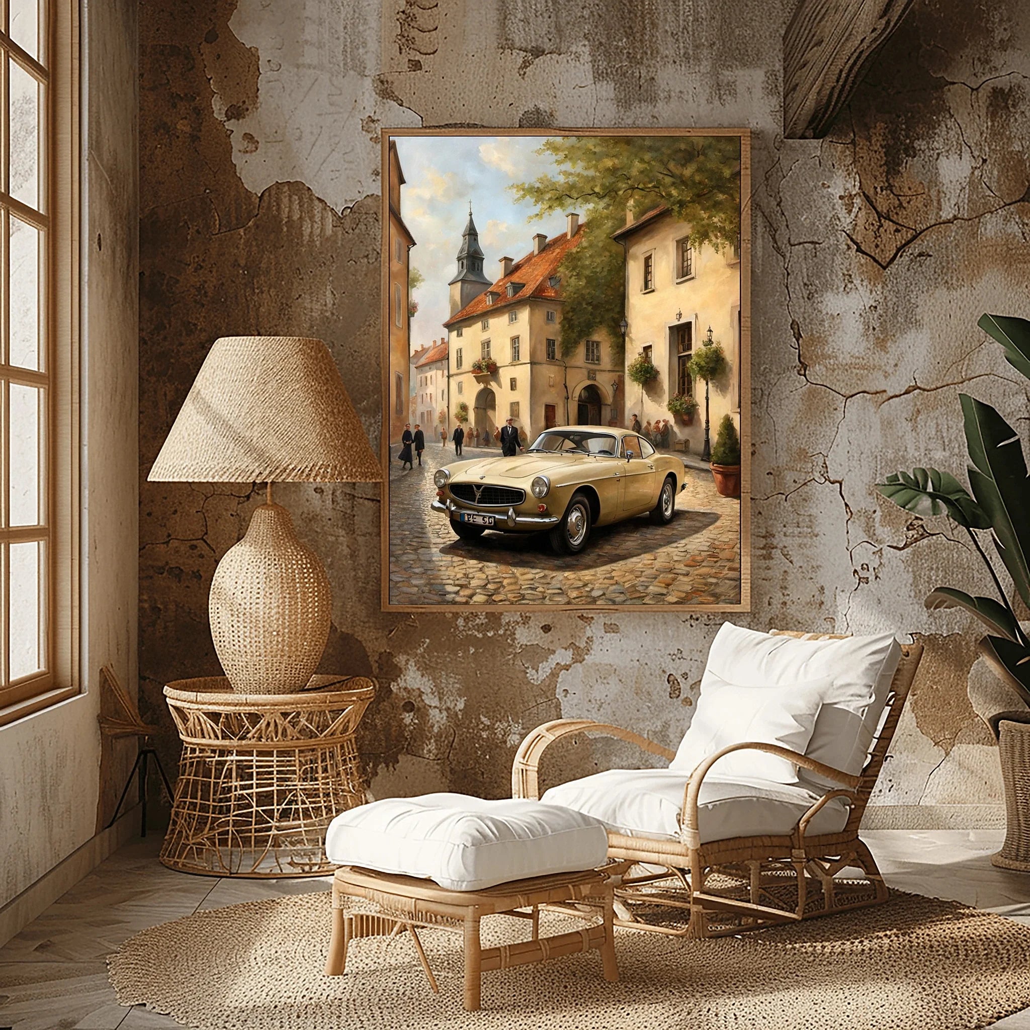 1966 Swedish GT Icon - Old Town Edition | Poster Canvas