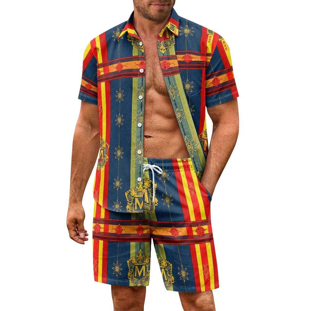 Men's Matching Shorts Set - Two Piece Casual Summer Outfit