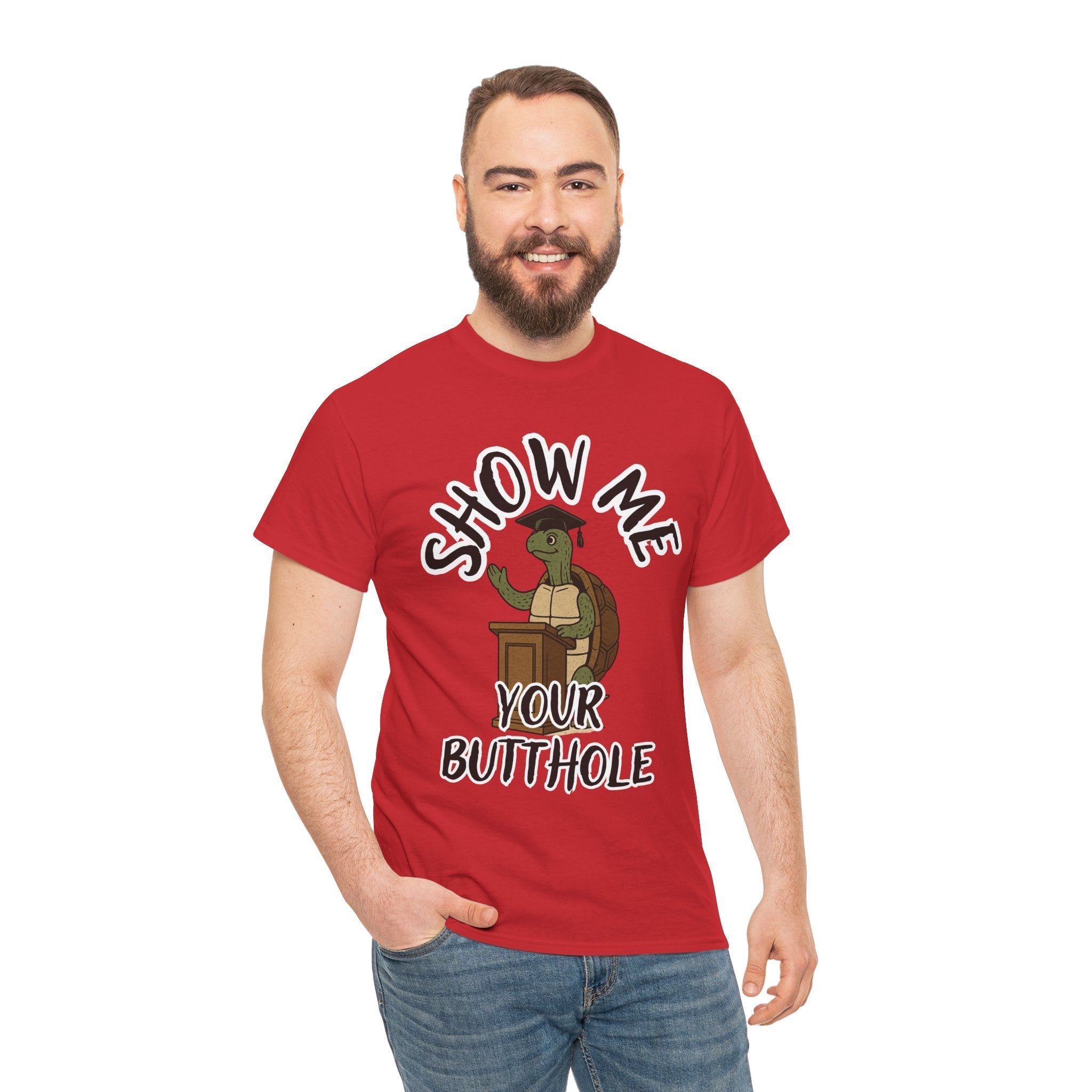 Show Me Your Butthole Turtle Tee – Feral Graduation Speech Shirt