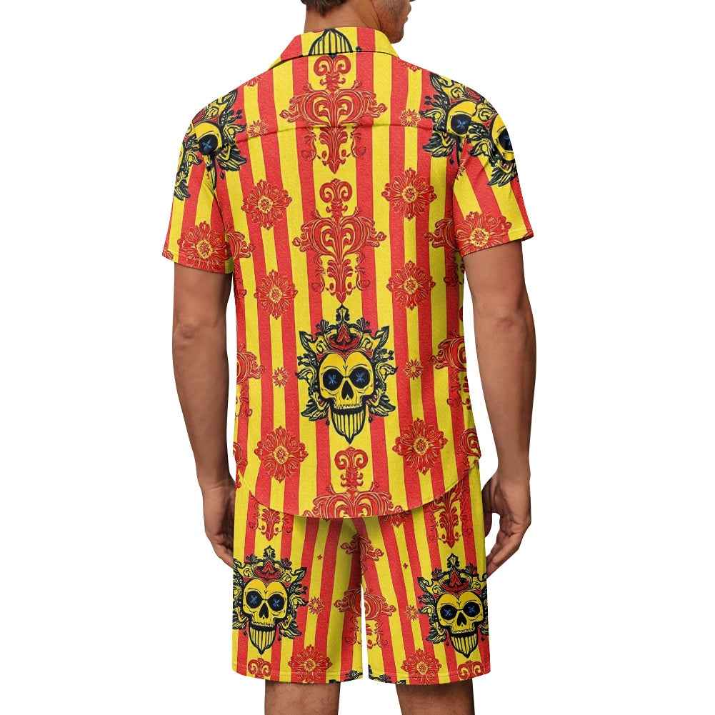 Men's Matching Outfit - Two Piece Shorts Set for Summer Fun