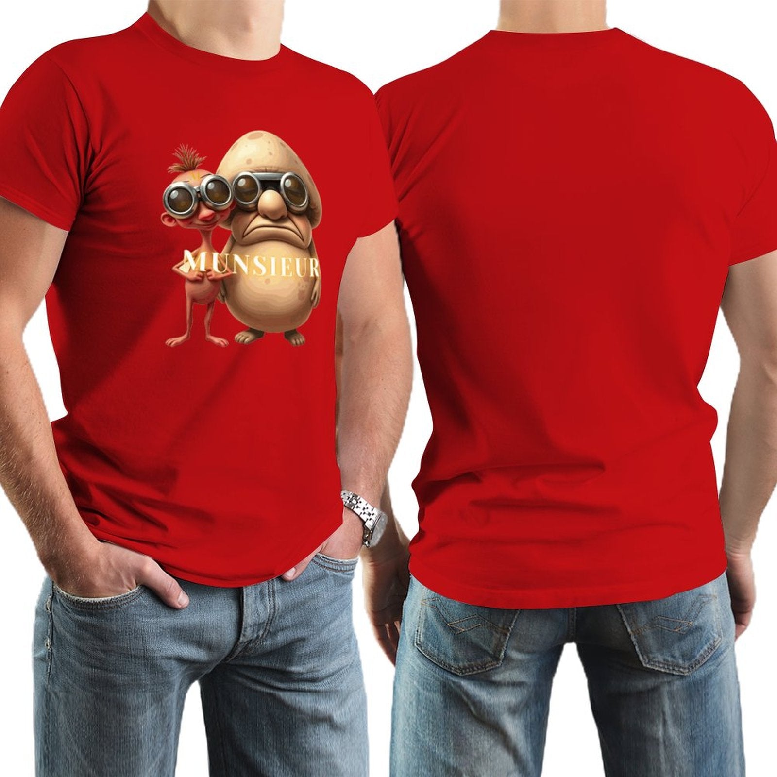 Munsieur Men's Tee "Stinky Pinky and Backdoor Bandit" Adult Humor