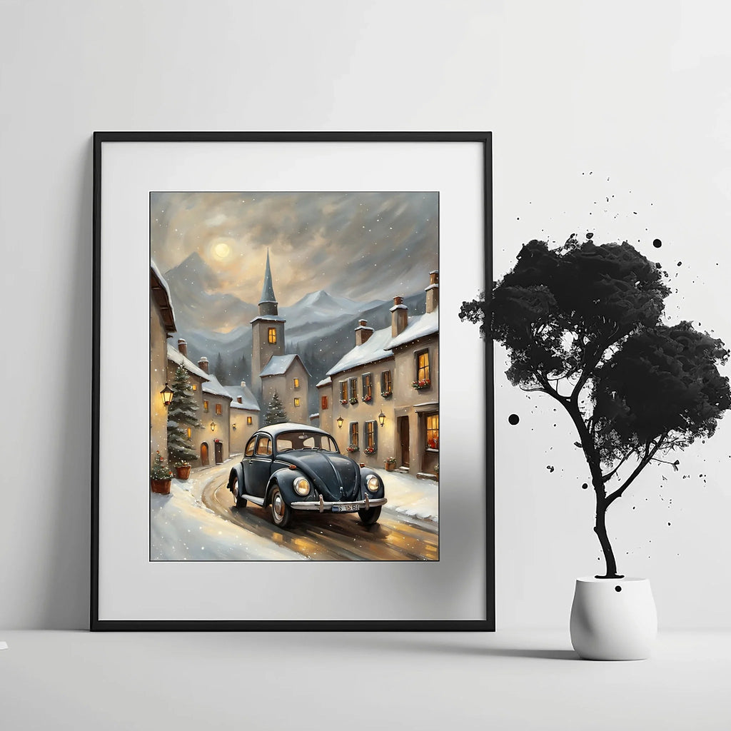 1967 Love Bug Classic - Winter Edition | Poster Canvas