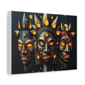 Vibrant Tribal Mask Wall Art Print, Canvas Decor for Boho Aesthetics, Unique Home Decoration, Gift for Art Lovers, Perfect for Festivals