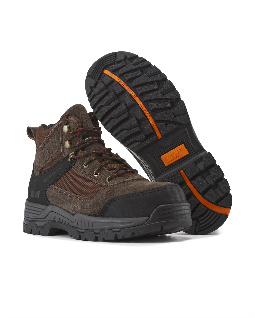 Kiwi Trek Brown Suede/Nylon 5" Composite Toe Water Resistant Work Boots [R68500]