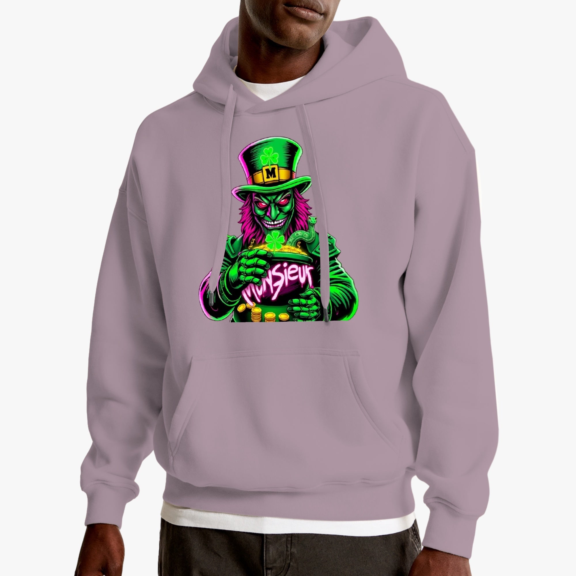 St. Patrick's Day Collection Munsieur Leprechaun Mafia Unisex Premium Pullover Hoodie Sweater