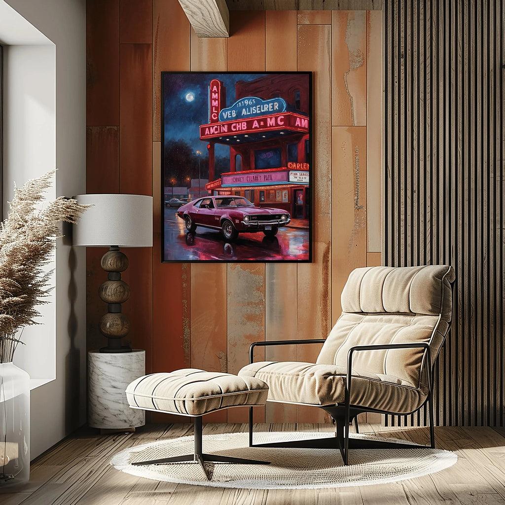1968 AMC Javelin Spirit - Cinema Night Edition | Poster Canvas