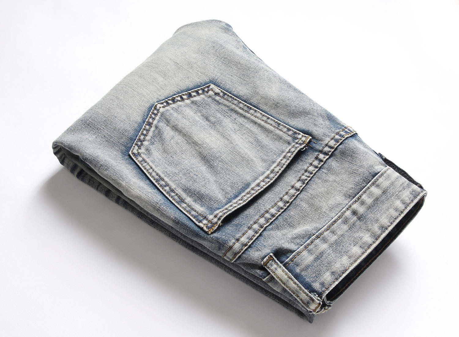 Men's American Nostalgic Pants Ripped Special Embroidery