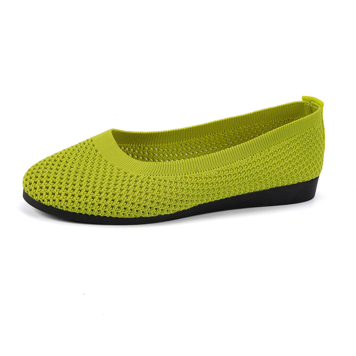 Solid Color Mesh Flat Slip-Ons