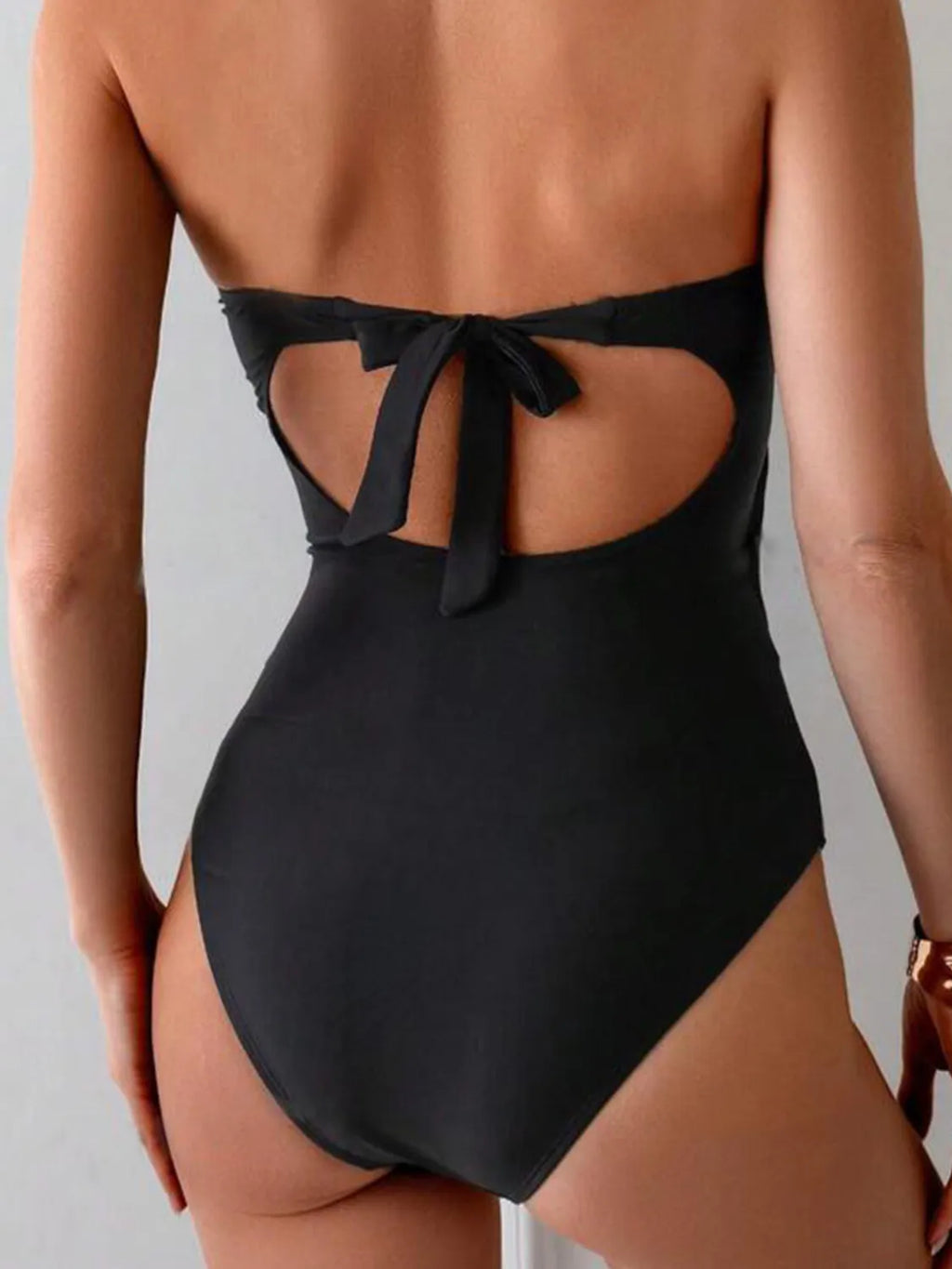 Cutout Neck One-Piece Swimwear