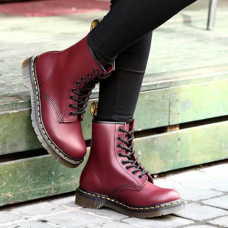 Unisex Leather Ankle Boots